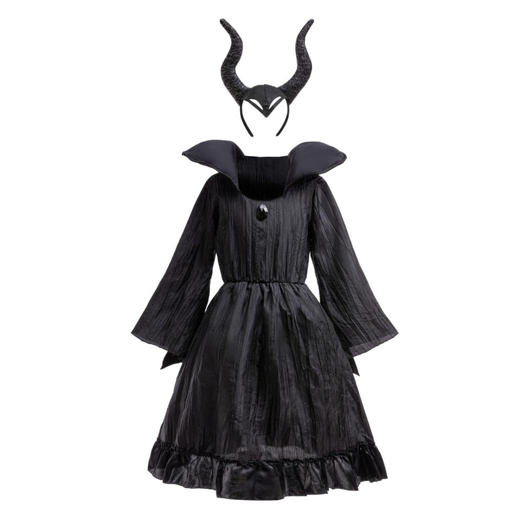 Meme　ディズニー マレフィセント 衣装 黒ドレス 角付き　dハロ ディズニー 実写版 マレフィセント ドレス Dハロ 仮装 衣装